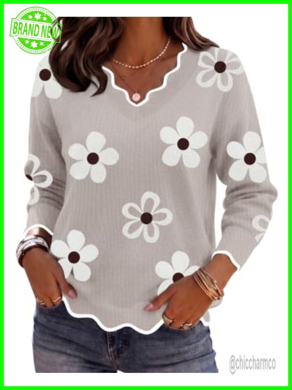 Zeagoo Women's V Neck Sweater Long Sleeve Lightweight Knit Pullover Top